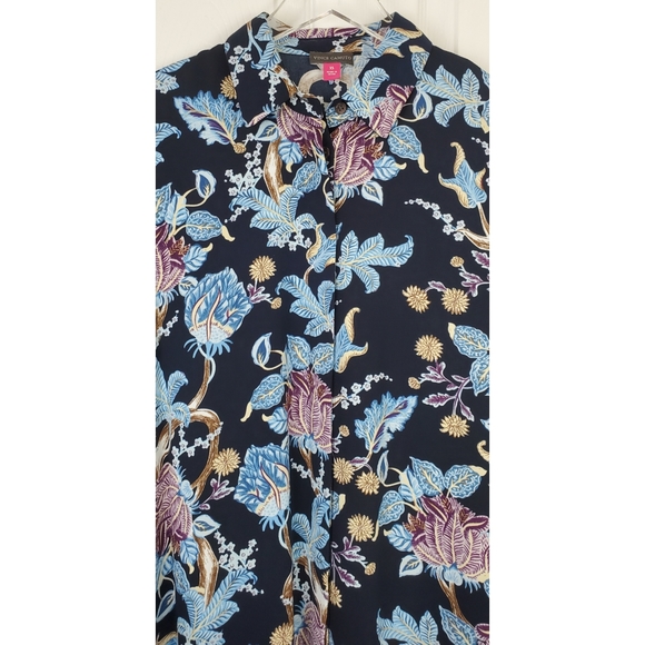 NWT Vince camuto floral print shirt midi dress - Picture 5 of 16